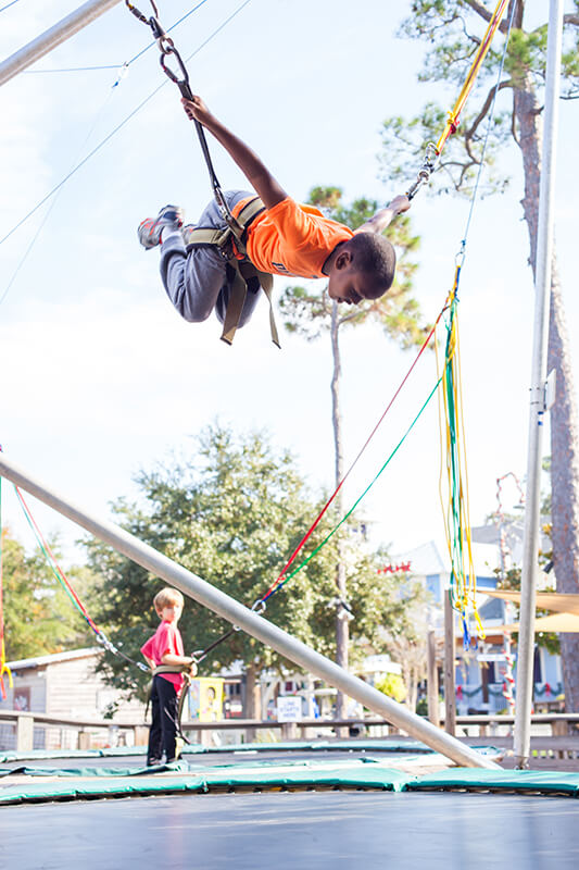 jumping on the Euro Bungy